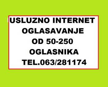 Uslužno internet oglašavanje na 50-100-150-200 Oglasnka