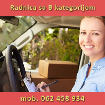 Radnica sa B kategorijom za poslove čišćenja