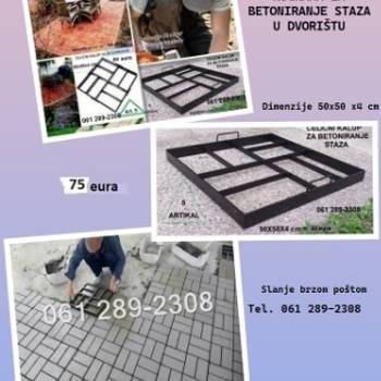 Metalni kalupi za betoniranje dvorišta