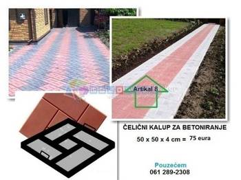 Metalni kalupi za betoniranje dvorišta