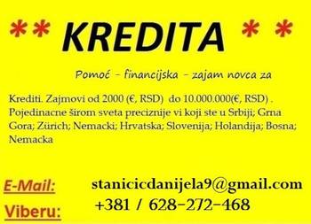 Nudimo Novcane Pozajmice Viber : +381/628272468