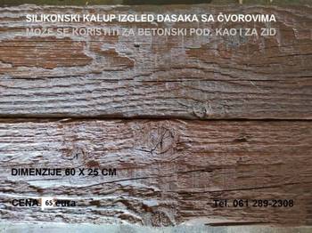 Silikonski kalupi za štampani beton