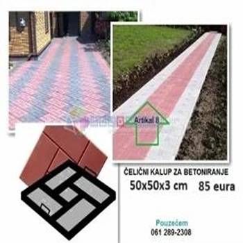 Metalni kalupi za betoniranje dvorišta