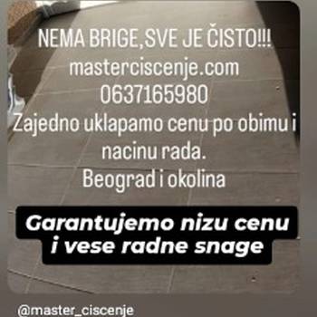 Čišćenje i održavanje objekata Beograd, master čišćenje